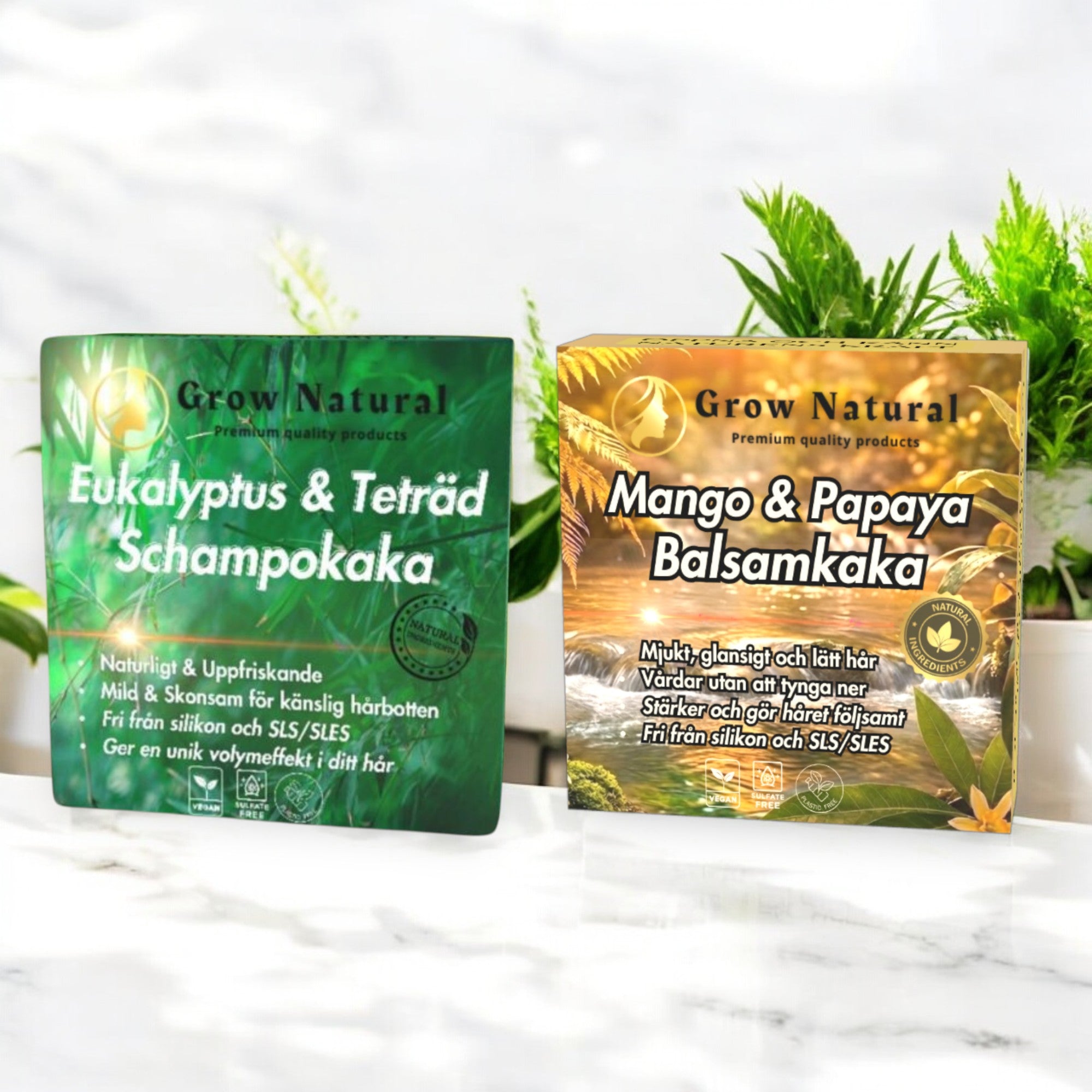 Grow Natural™ - Eukalyptus & Teträd schampo för känslig hårbotten