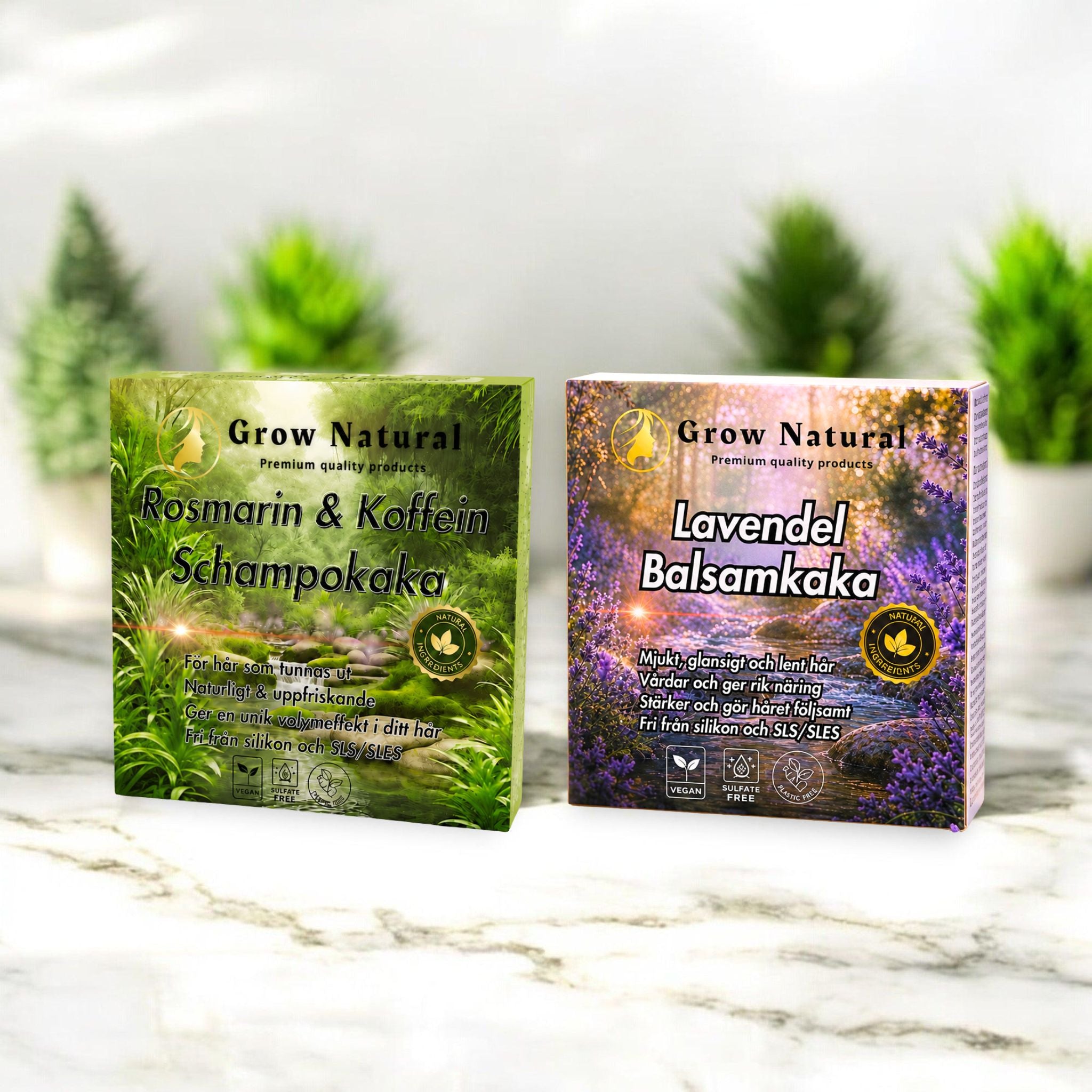 Grow Natural™ - Rosmarin & Koffein Schampo för ökad hårväxt!