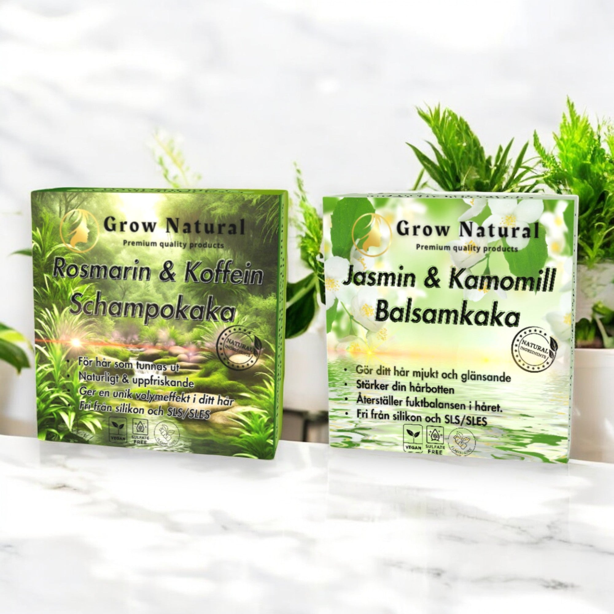 Grow Natural™ - Rosmarin & Koffein Schampo för hår som tunnas ut! - Grownatural.se